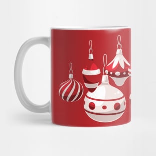 Beautiful Red White Christmas Ornaments Mug